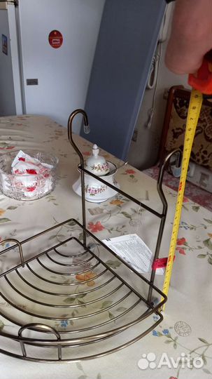 Угловая полка на кухню (бронза)