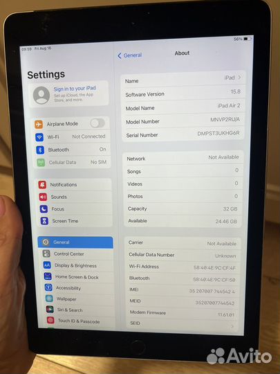 Планшет apple iPad air 2