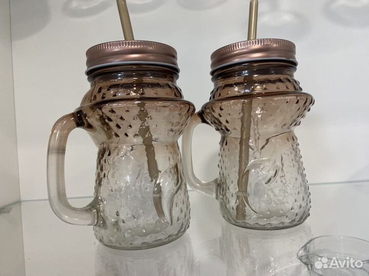 Стаканы с трубочкой Лиса