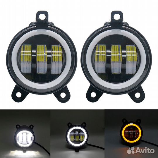 Led туманки для Лада, Газель с стг и повторителем