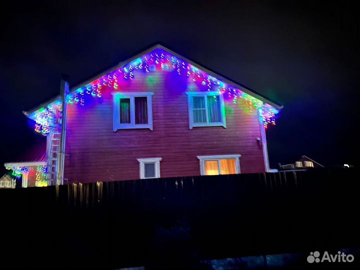 Гирлянда уличная бахрома рст