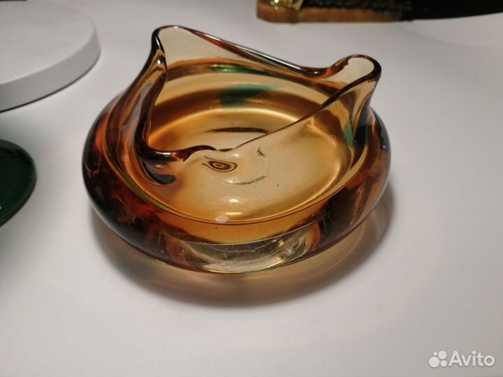 Пепельница цветное стекло СССР