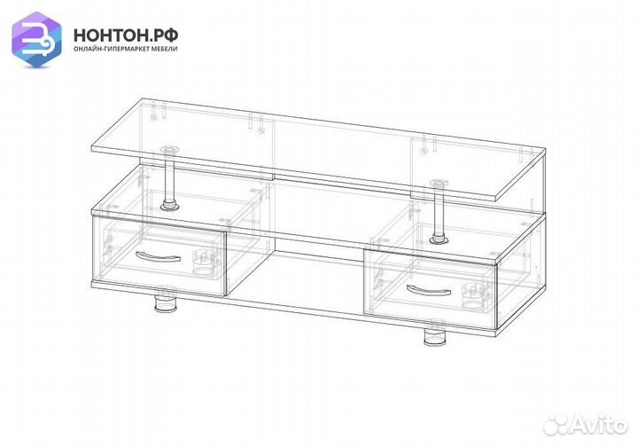 Тумба TV-А дуб сонома светлый / белая шагрень