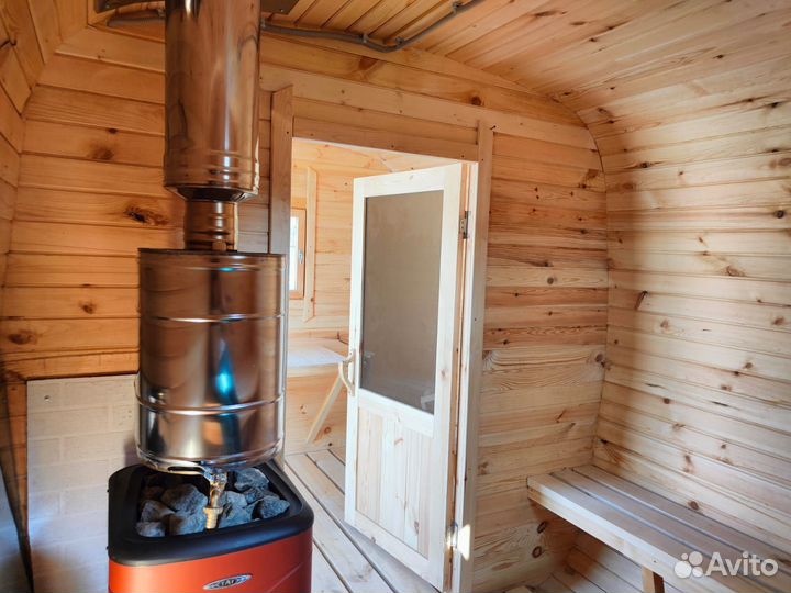 Баня бочка квадро