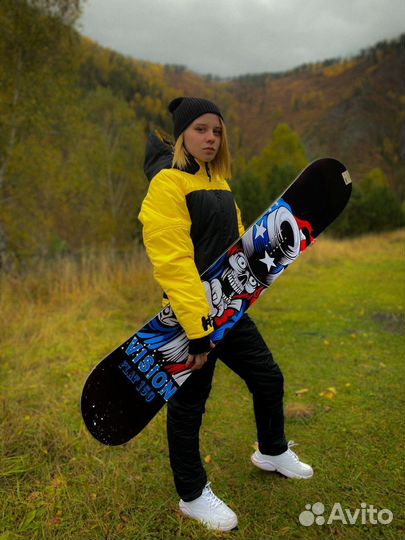 Комбинезон женский Winter Fox желтый\чёрный