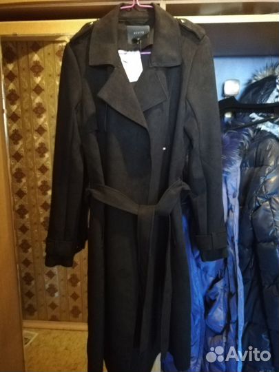 Пальто тренч mohito из искусственной замши