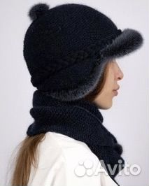 Шапка женская вязаная ручная работа