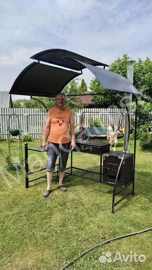 Кованные мангалы с крышей