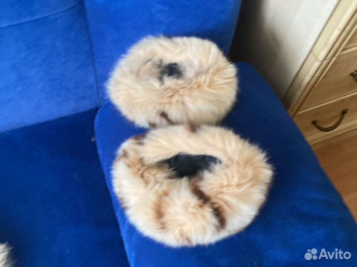 Мех. Меховой воротник лиса и крашеный песец