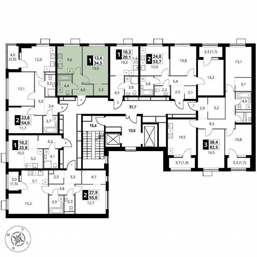1-к. квартира, 34,5 м², 6/18 эт.