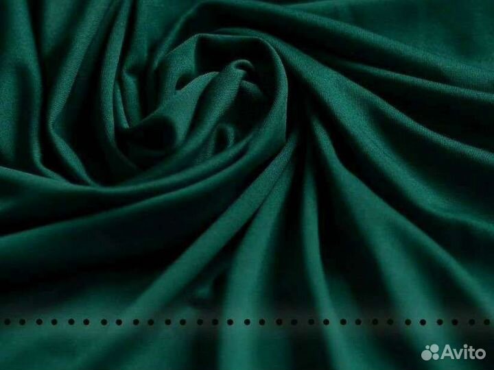 Ткань масло темно зелёный (изумрудный)