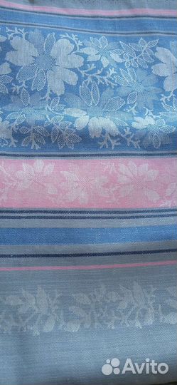 Лен жаккард СССР ткань винтаж