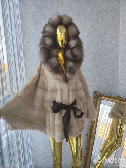 Шуба норковая куница летучая мышь 40-52