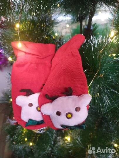 Носочки детские новогодние