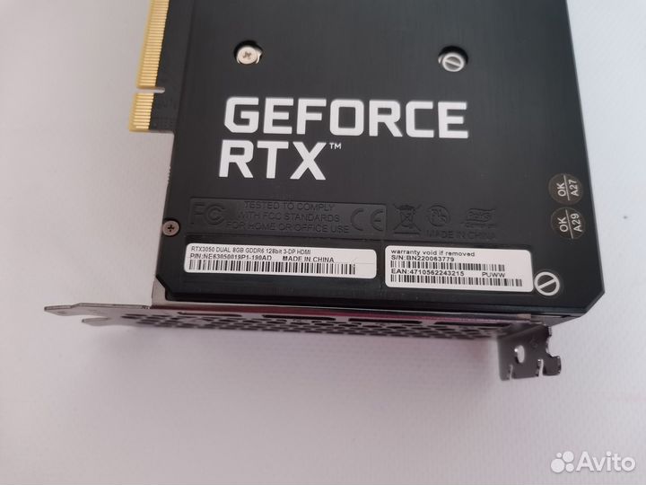 Видеокарта RTX 3050 8gb