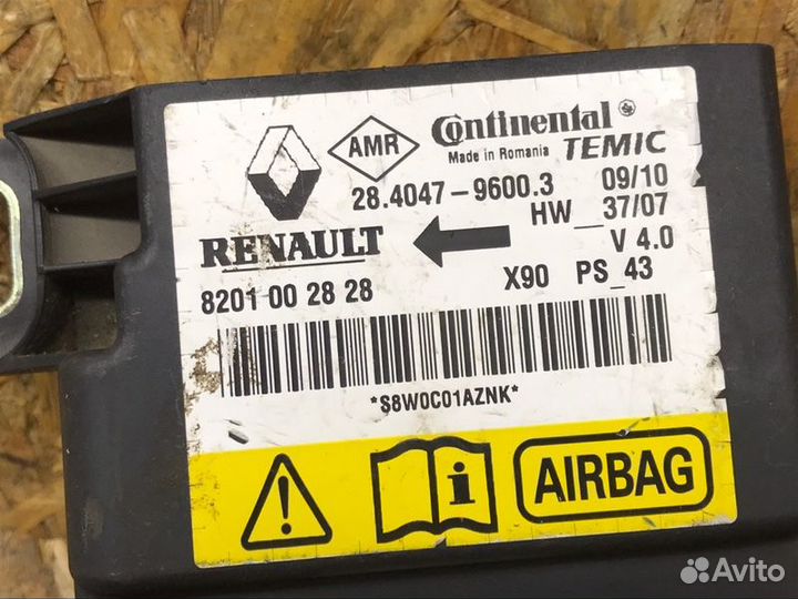 Блок SRS Renault Logan седан 1 2011