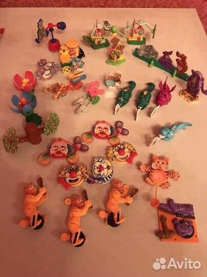 Редкие игрушки единички, сборка из киндера 90-х