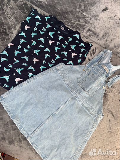 Джинсовый сарафан для девочки 152