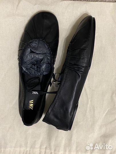 Балетки Zara Натуральная Кожа (37)
