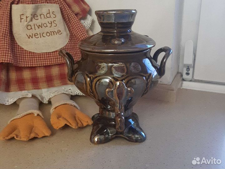 Декоративный самовар, сахарница
