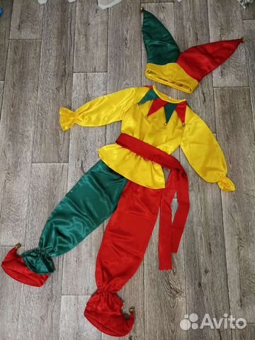 Костюм Петрушки с бубенчиками