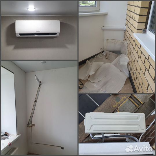 Установка кондиционеров, бризеров, штробление