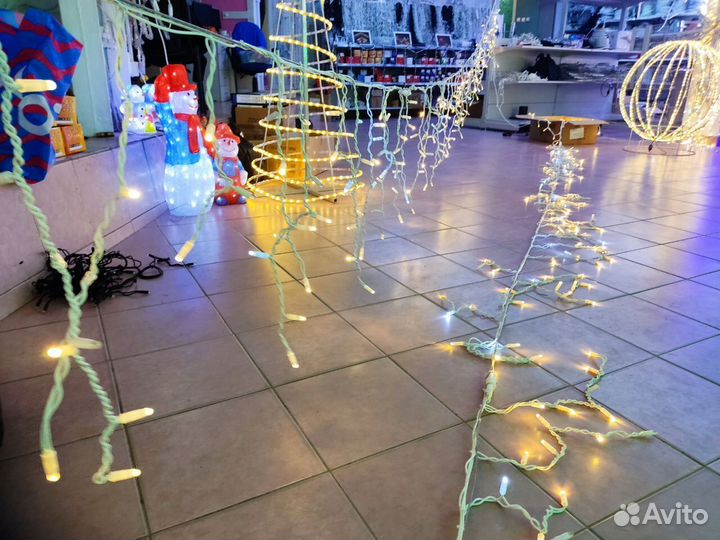 Гирлянда бахрома премиум