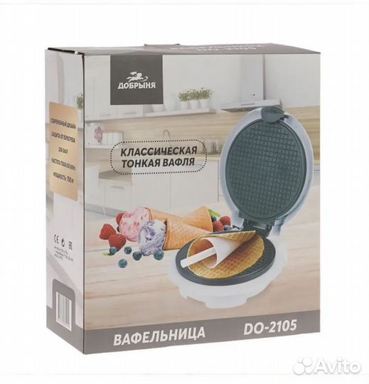 Электровафельница новая