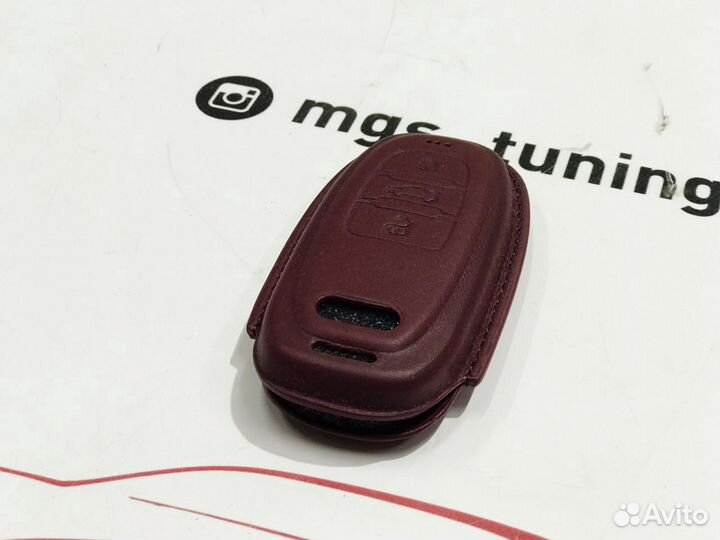 Чехол для ключа Audi бордовый стиль 1