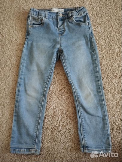 Джинсы zara для стройной девочки р. 104