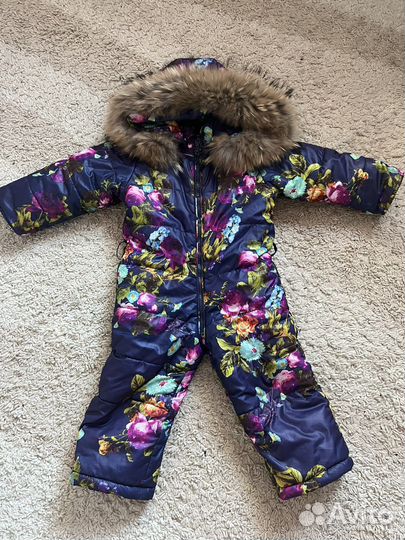 Зимний комбинезон для девочки 92+6