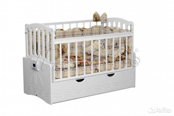 Детская кроватка Укачайка Daka Baby цвет 03 Белый