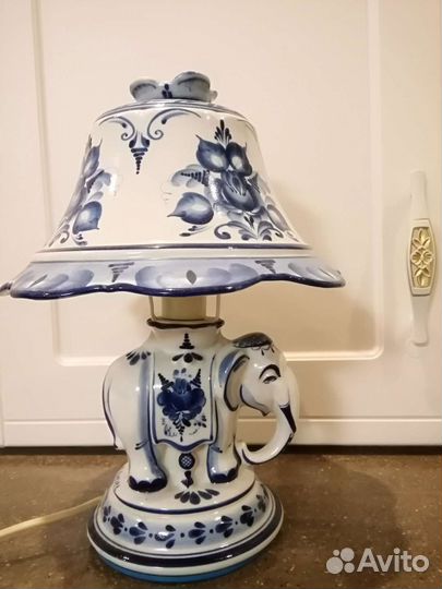 Настольная лампа СССР гжель