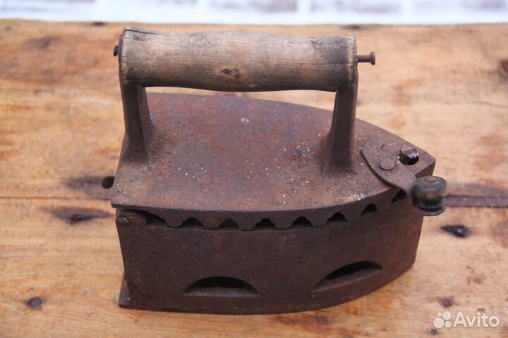 Утюг угольный старинный Клеймо на крышке касимов