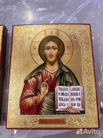 Икона Господь Вседержитель и Казанская Богомать