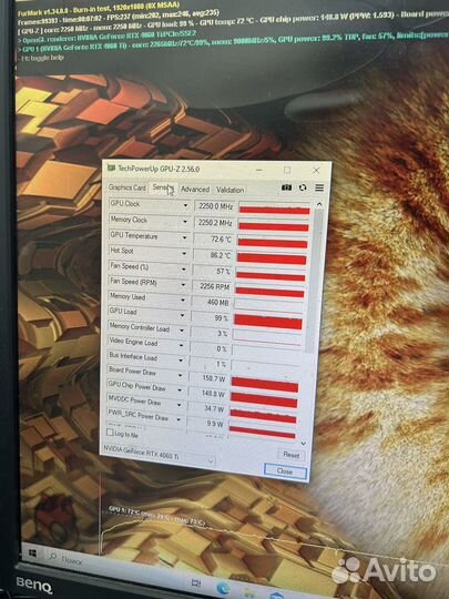 Видеокарта RTX 4060ti 8gb Palit StormX