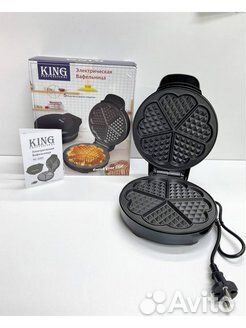 King Вафельница электрическая сердечки
