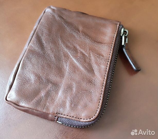 Кошелек Натуральная кожа Ручная работа Кардхолдер