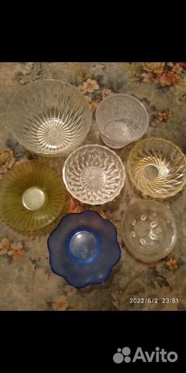 Ваза цветное стекло ссср, посуда