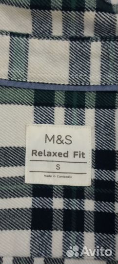 Фланелевая рубашка Marks & Spencer Relaxed Fit