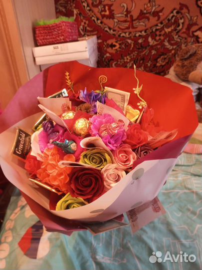 Букет из мыльных роз