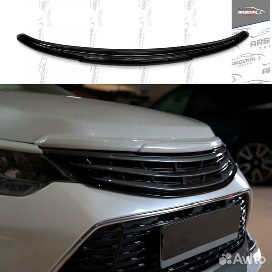 Накладка на капот (анти хром) Toyota Camry XV55