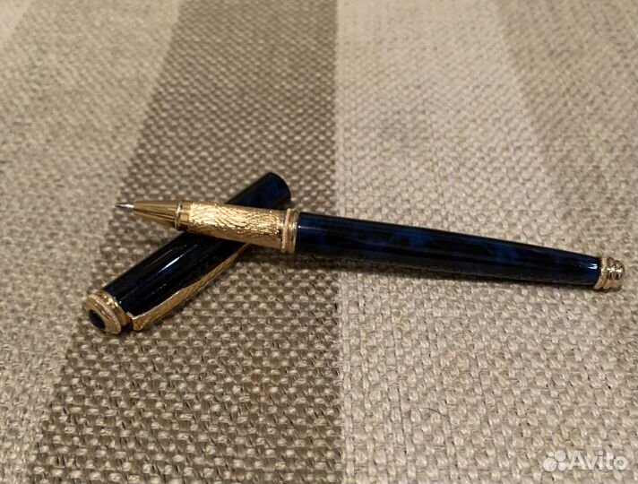Красивая шариковая ручка латунь/перламутр