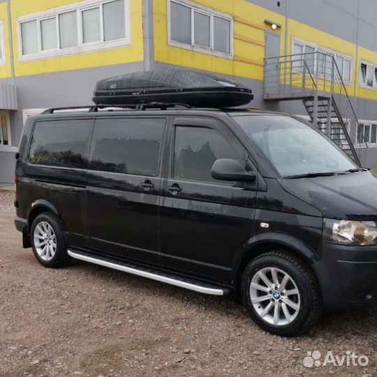 Бокс на крышу Магнум 420 черный глянец на VW