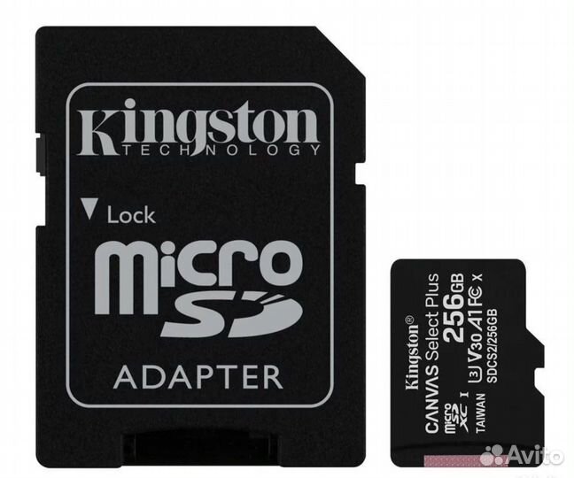 Карта памяти Kingston Canvas Select Plus 256 GB