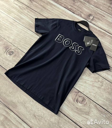 Футболка Hugo Boss темно синяя