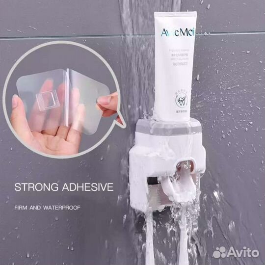 Дозатор для зубной пасты и держатель щеток