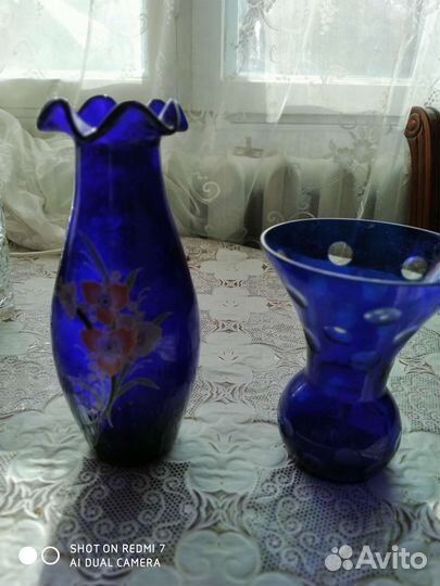 Ваза цветное стекло