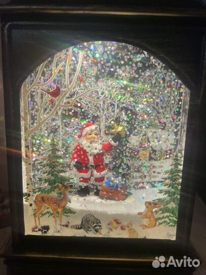 Новогодний светильник с снегом