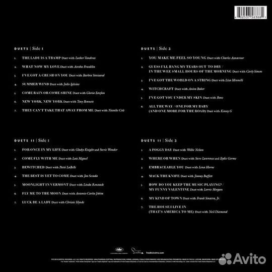 Sinatra - Duets Twentieth Anniversary,Vinyl 2LP